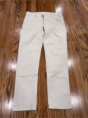 Mango Men’s Chino Pants Cotton Trousers Pockets Khaki Size Small